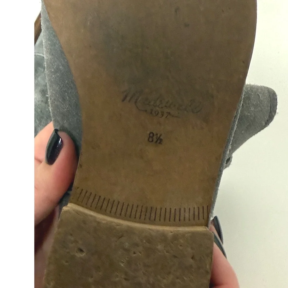 Madewell Otis‎ Bootie Women's 8.5 Pull On Western Suede Ankle Boot Gray